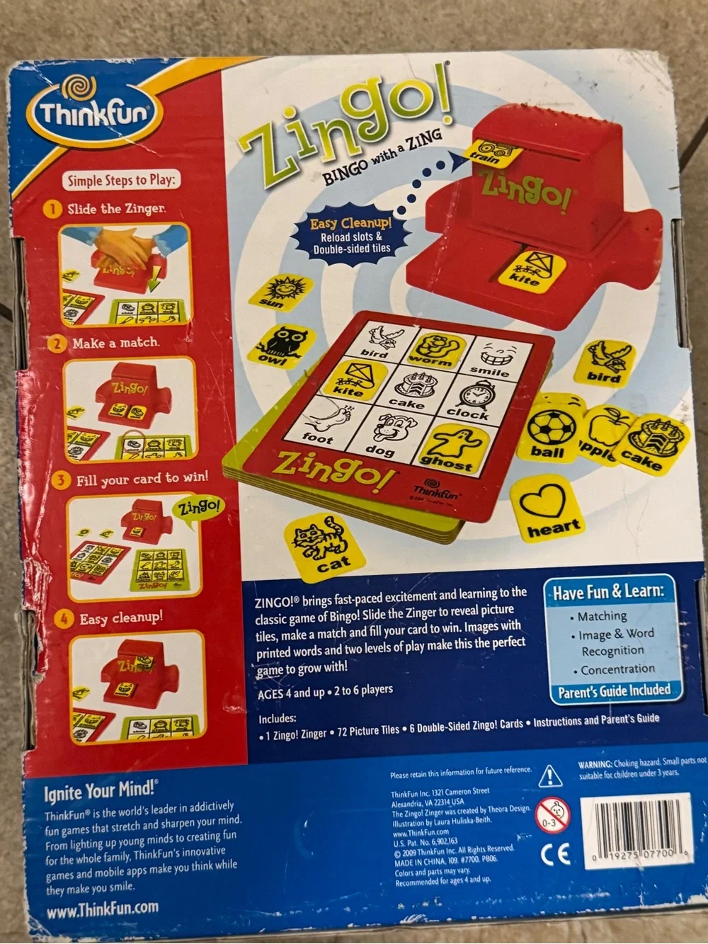 Zingo Kids Bingo Game